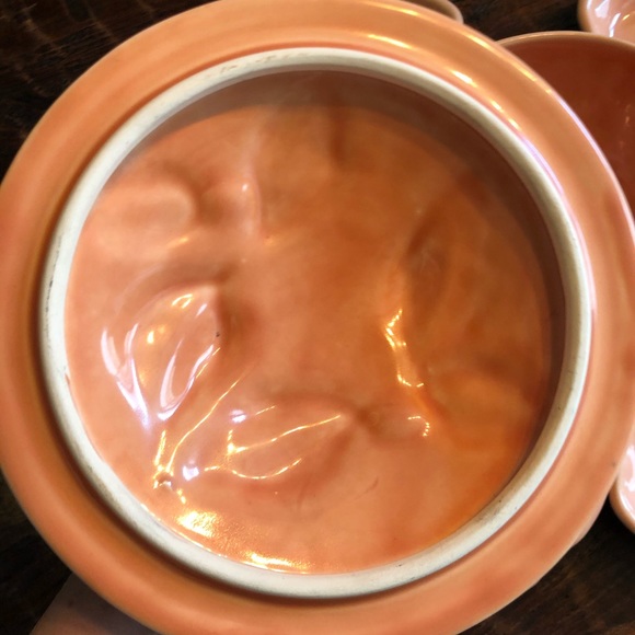 Vintage Belmar of California peach condiment set - Picture 3 of 9